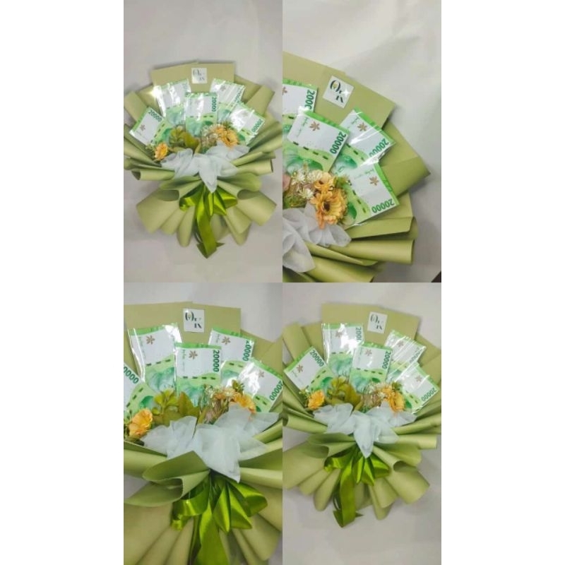 Bouquet/Buket uang palsu free bunga mini
