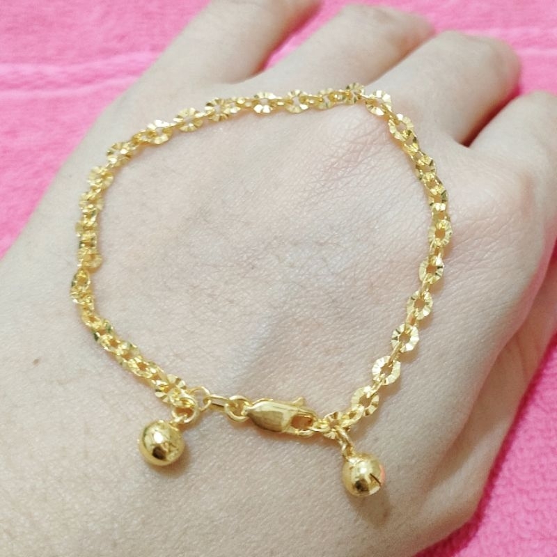 GELANG RANTAI DEWASA PERAK ASLI 925 LAPIS EMAS