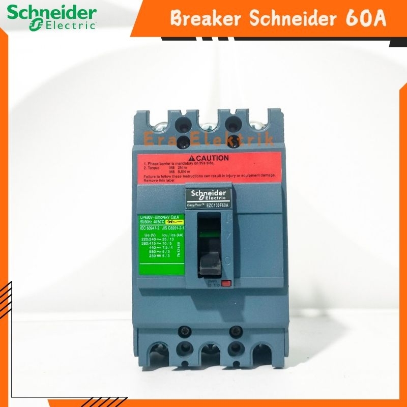 Mccb Breaker Schneider Easypact EZC100F 60amper