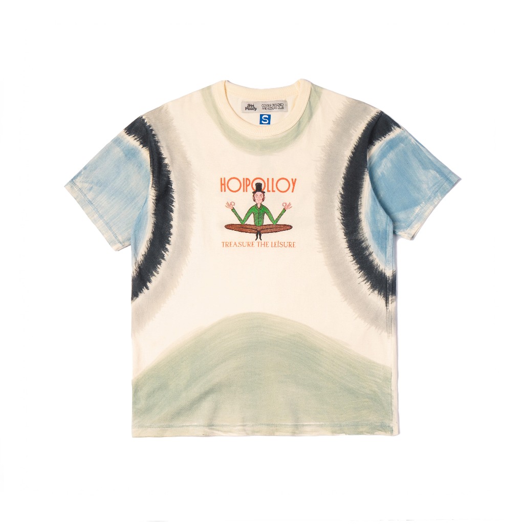 Hoi Polloy - T-Shirt Kaos Treasure The Leisure Tie Dye (Multicolor) Biru Hitam Hijau Grey Ivory