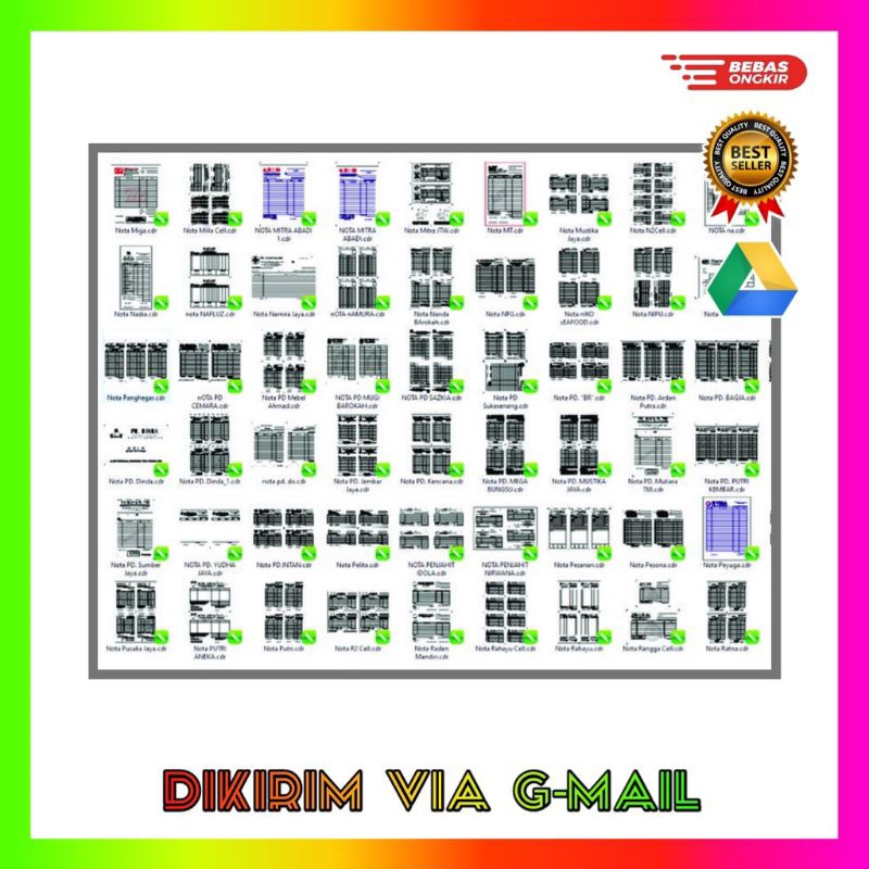 425 Nota Faktur Kwitansi Untuk Coreldraw - Bussiness - Desain Kuitansi - CDR Template