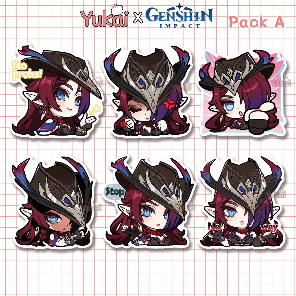

Stiker Pack Chasca Genshin Impact Premium, Sticker Anime Waterproof