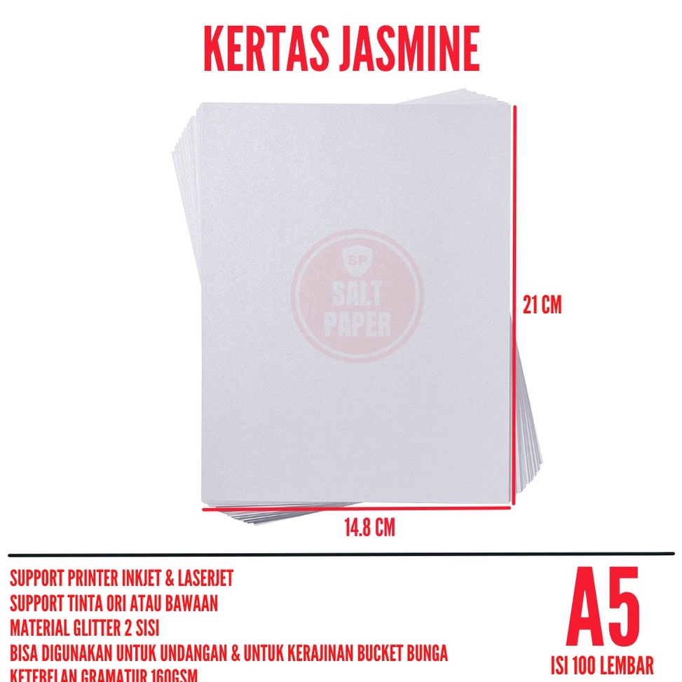 

9t Seller Kertas Jasmine A5 isi 1 lembar Kertas Undangan A5 P92