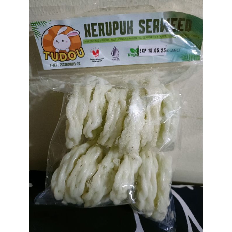 

Tudou Kerupuk Seaweed Krupuk Keriting Rumput Laut Vegan