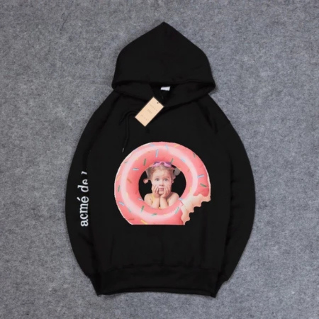 Outwear Sweater Hoodie ALDV Donat Pink Logo Print / Hoodie Jacket Pria Wanita Distro Bandung