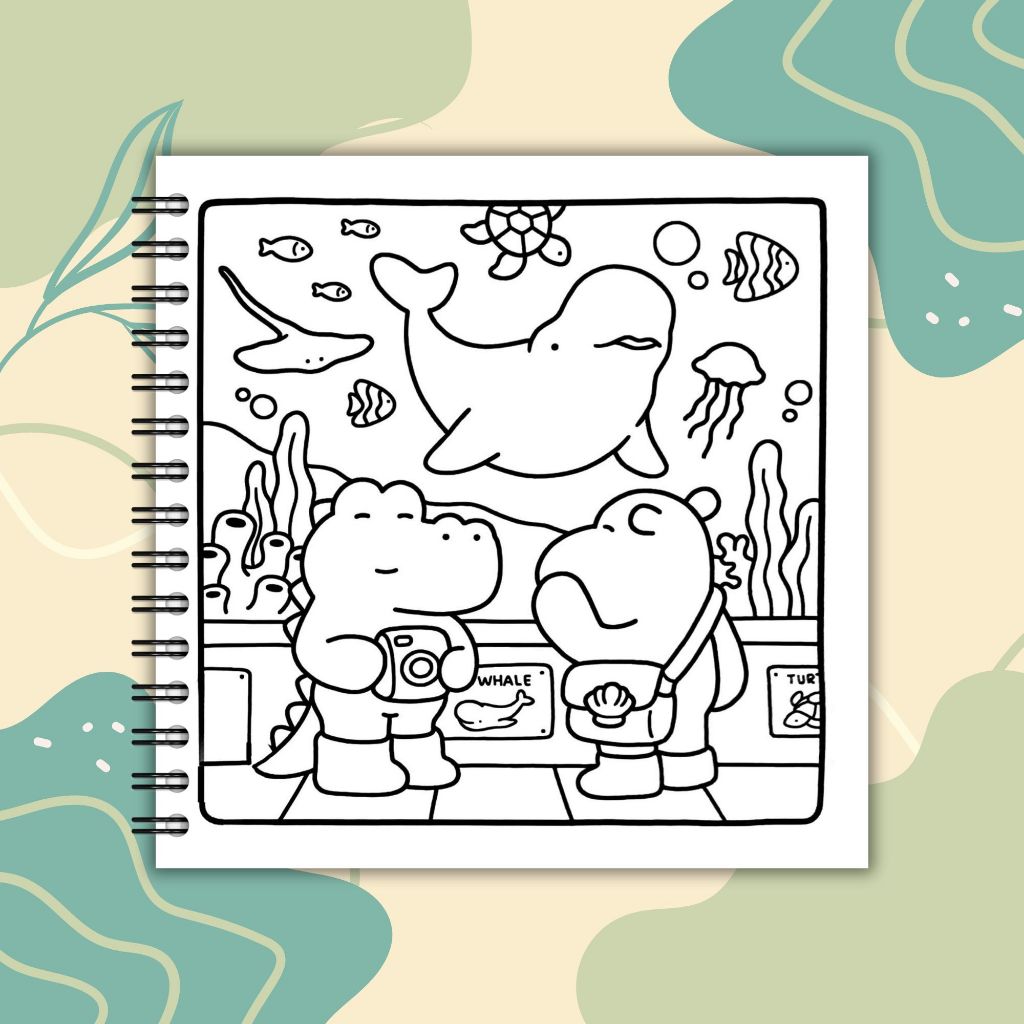 

YUH Coloring Book Buku Mewarnai Comfy Days Stress Relief Healing Children Book Tebal 200gsm