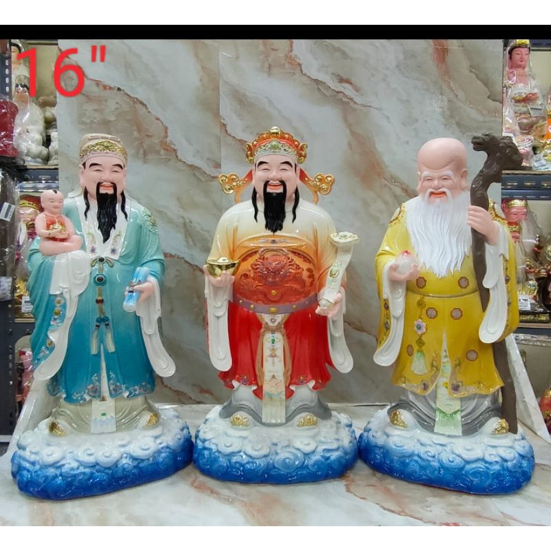 patung dewa fuloso / hok lo siu - mamer - 16inch