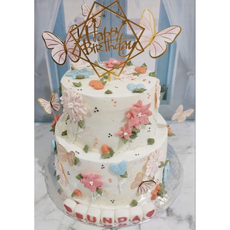 

pesanan cake flower 2 tingkat