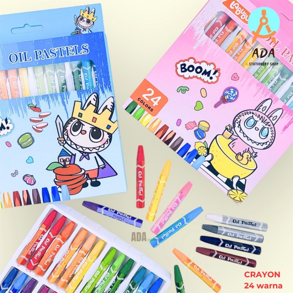 

(24 WARNA) CRAYON 24W LABUBU 3024/ OIL PASTEL LABUBU/KRAYON