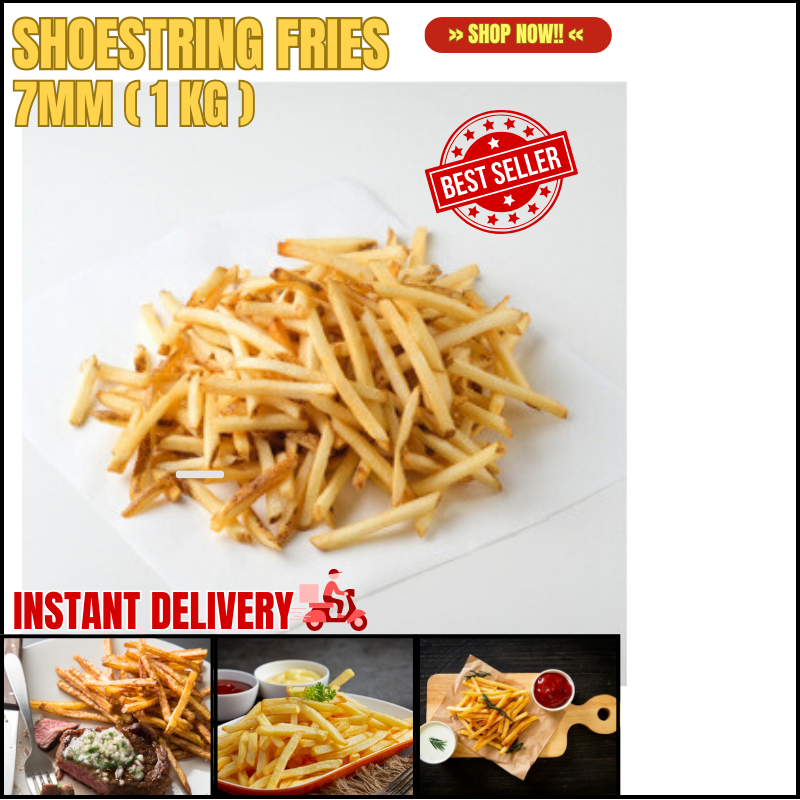 

shoestring / french fries / kentang goreng/ kentang beku 1kg