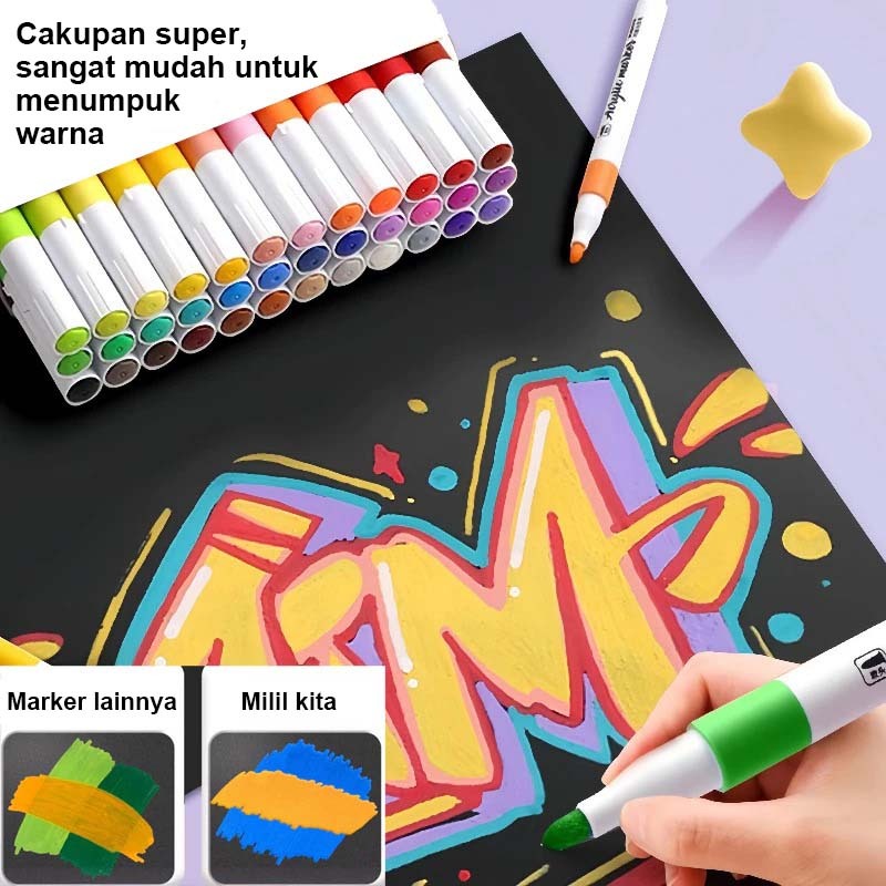 

Ay00! Clearance Sale Pen Akrilik Marker Warna Cepat Kering Tahan Air / Menggambar Kreativitas