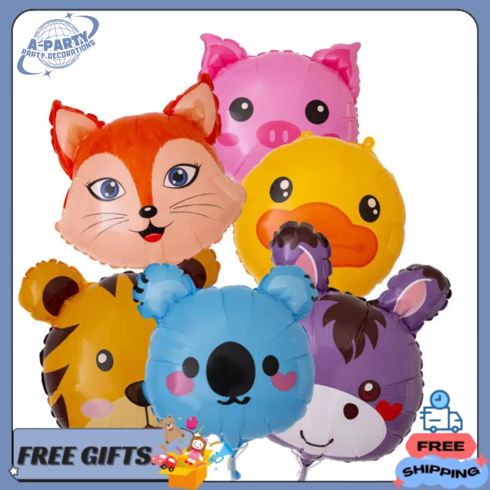 Balon Foil Bulat Animal 18 Inch  Perlengkapan Dekorasir Ulang Tahun Grosir Balon Dekor Large