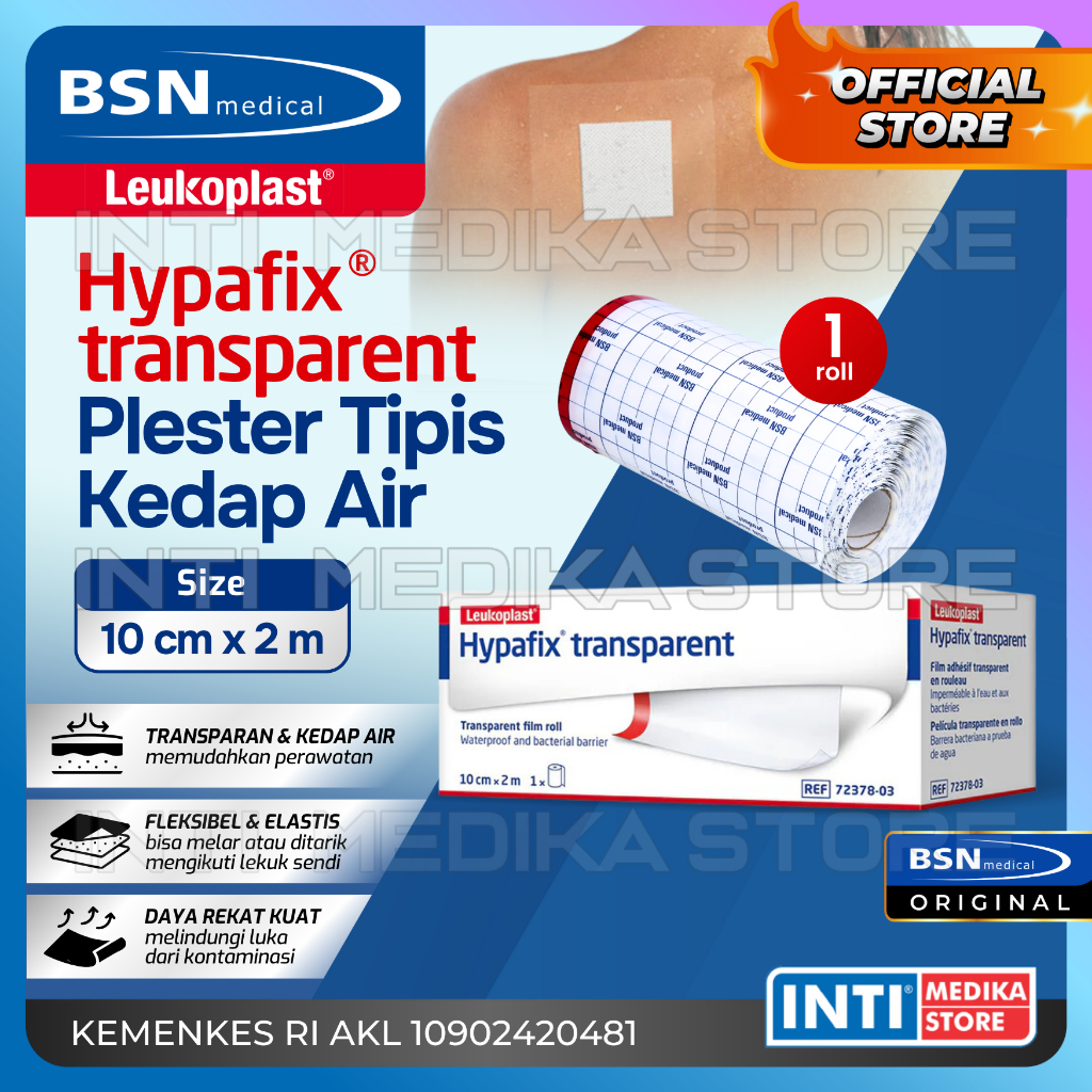 BSN - HYPAFIX TRANSPARENT Plester Luka | Dressing Transparan Anti Air