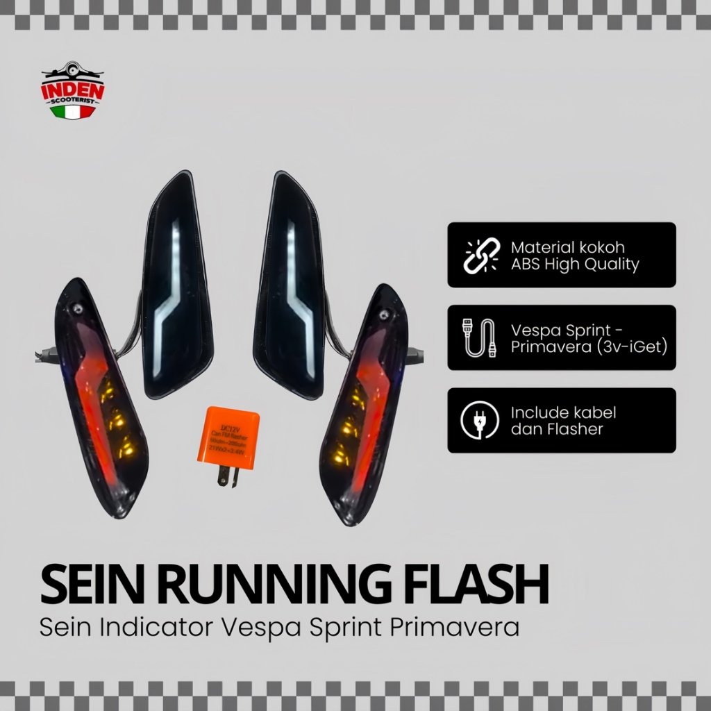 Lampu Sein Running Flash / Sein Indicator Vespa Sprint Primavera