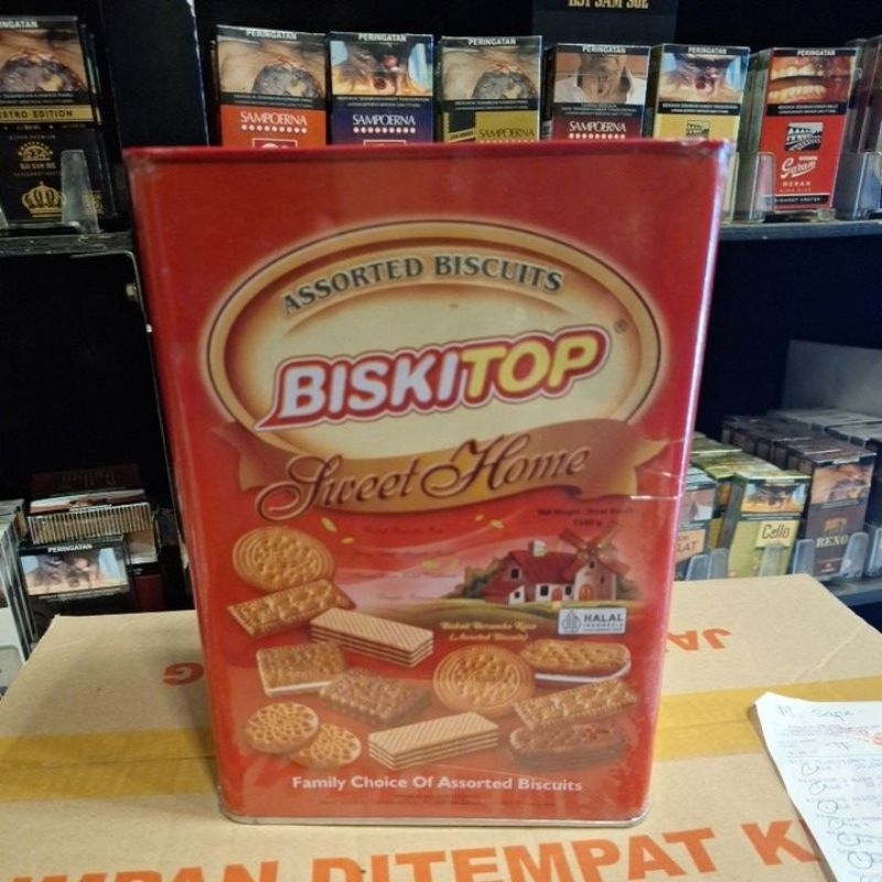 BISKITOP Sweet Home biskuit kaleng 1500gr