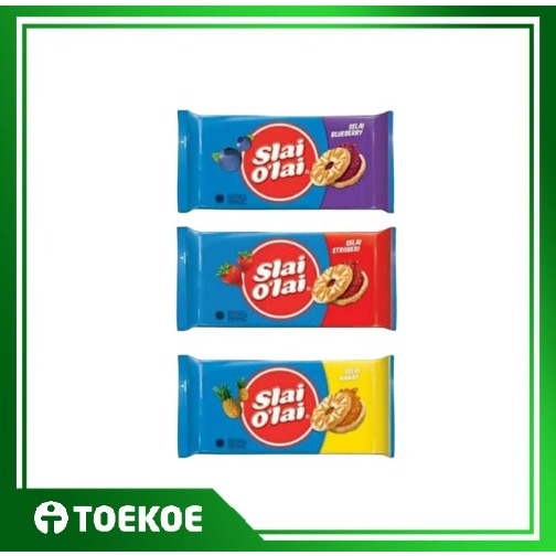 

TOEKOE Biskuit Roma Slai Olai 240gr Rasa Strawberry Blueberry Nanas