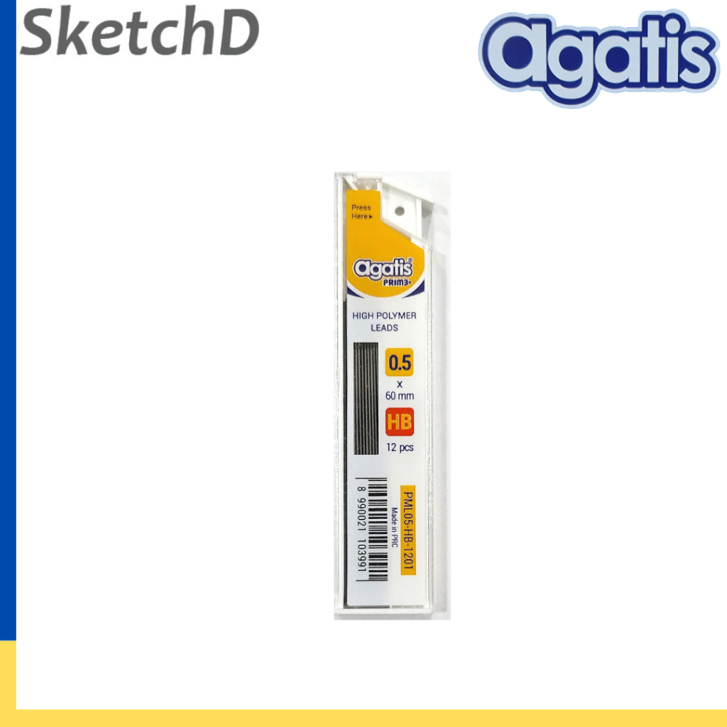 

Isi pensil mekanik HB 0.5 mm Agatis Prime Mechanical Pencil lead refill isi 12 batang
