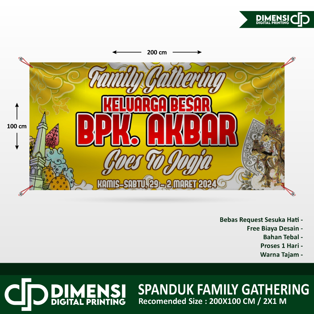 Spanduk Family Gathering / banner family gathering / banner spanduk meteran custom termurah