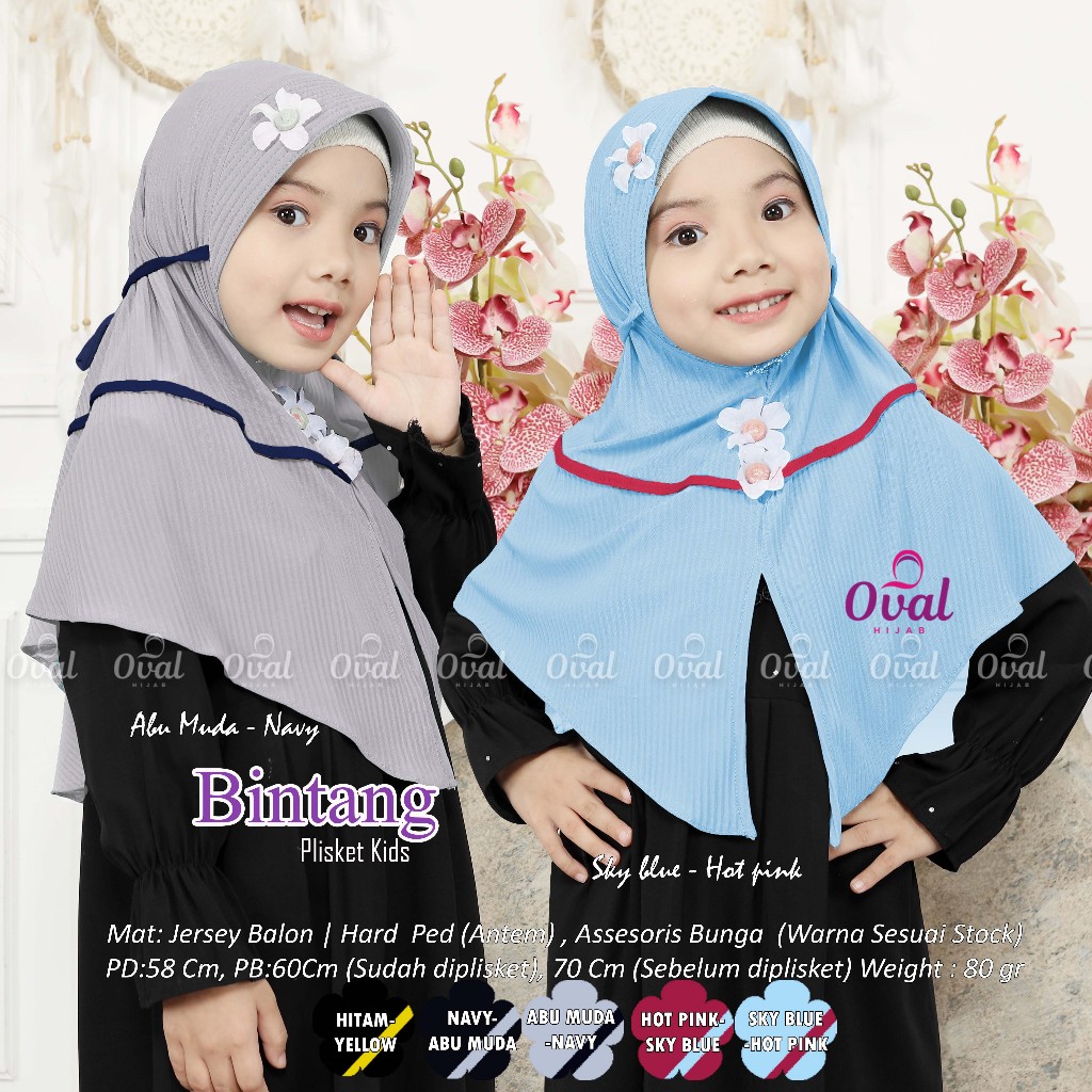 PLISKET KIDS JERSEY BALON BINTANG BY OVAL HIJAB