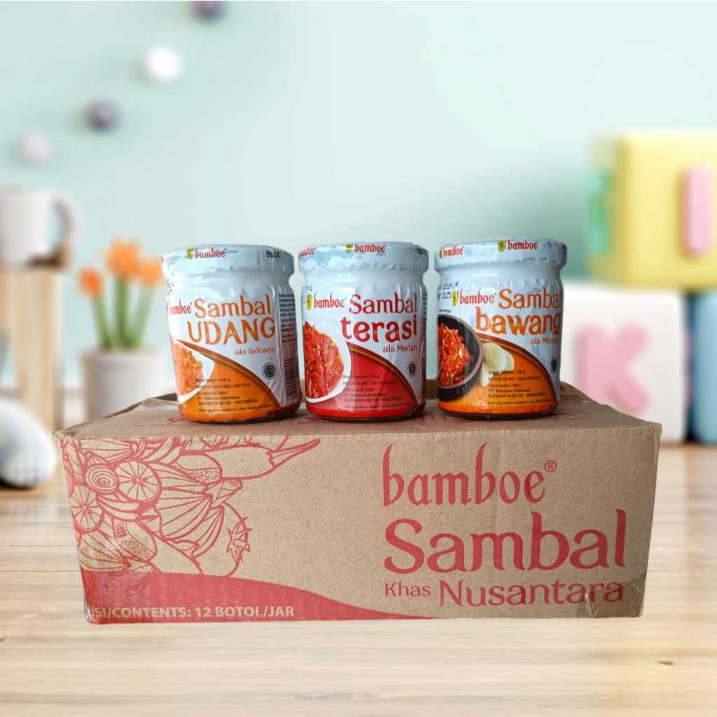 

Sambal Bamboe Khas Nusantara Udang BGawang Terasi Botol 100gr / Sachet 15grx10pcs