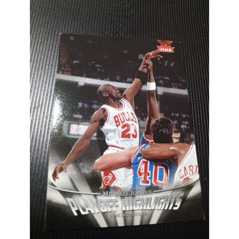 kartu basket Fleer Michael Jordan playoff highlights #14 kartu Michael jordan