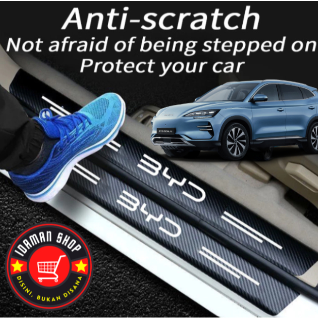Stiker Pelindung Pijakan Pintu Door Sill Plate BYD Seal