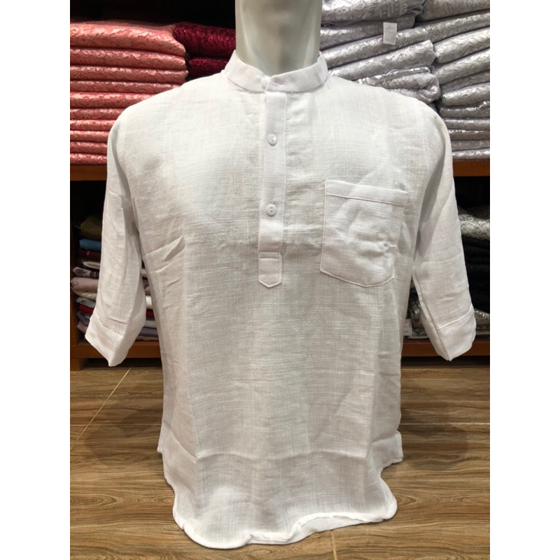 baju kemeja serat jagung lengan 7/8
