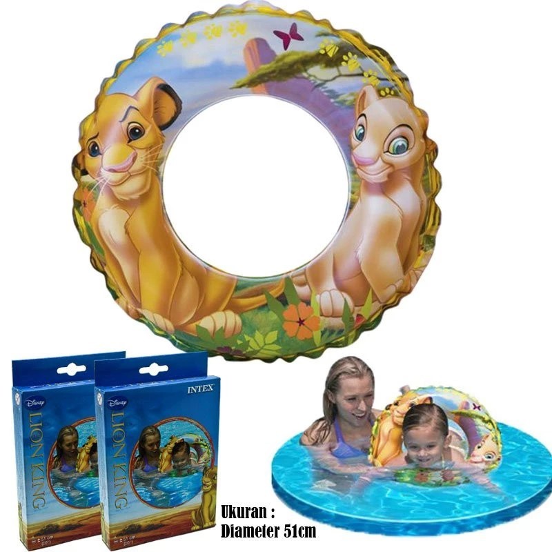 Pelampung Renang Swim Ring Lion King Disney Series - INTEX #58258