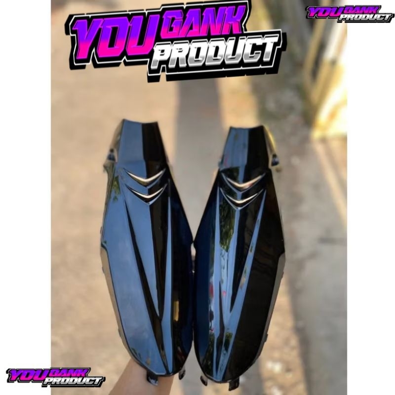 cover body tengah leksil satria fu new facelit body tengah satria fu new hitam glossy