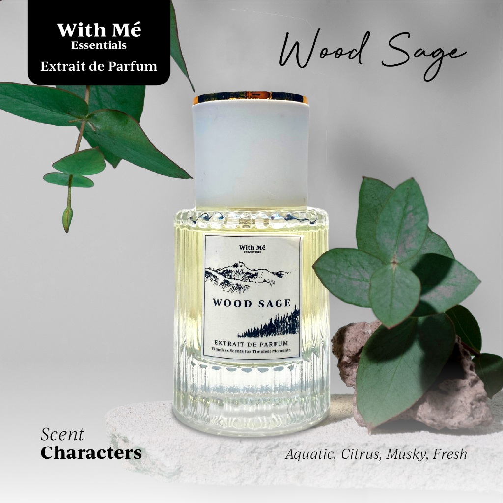 PARFUM WOOD SAGE WITH ME ESSENTIALS MINYAK WANGI TAHAN LAMA 24 JAM UNISEX AWET WANGI FARFUM PRIA WAN