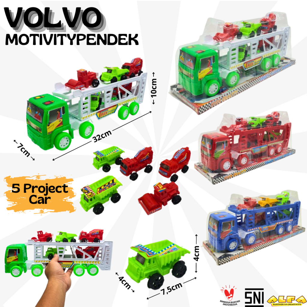 Toko Mainan ALFA Volvo MotivityPendek + 5ProjectCar Mika ST2111