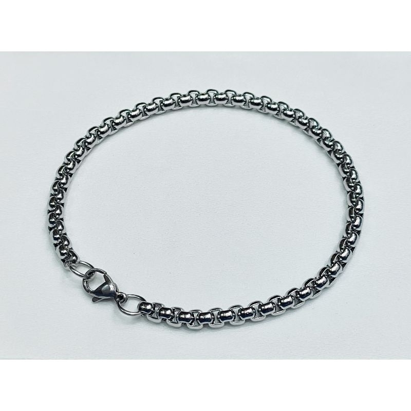 Gelang Titanium Rollo Putih Anti Karat