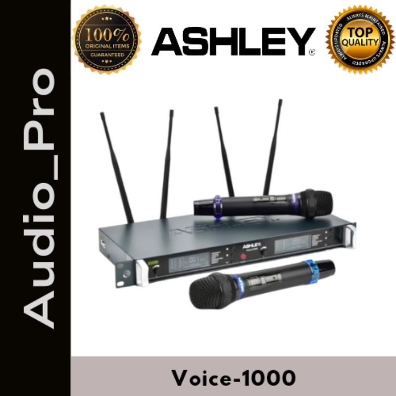 MIC Wireless Ashley Voice-1000 | Mic Ashley Voice 1000 Pegang 1 Set