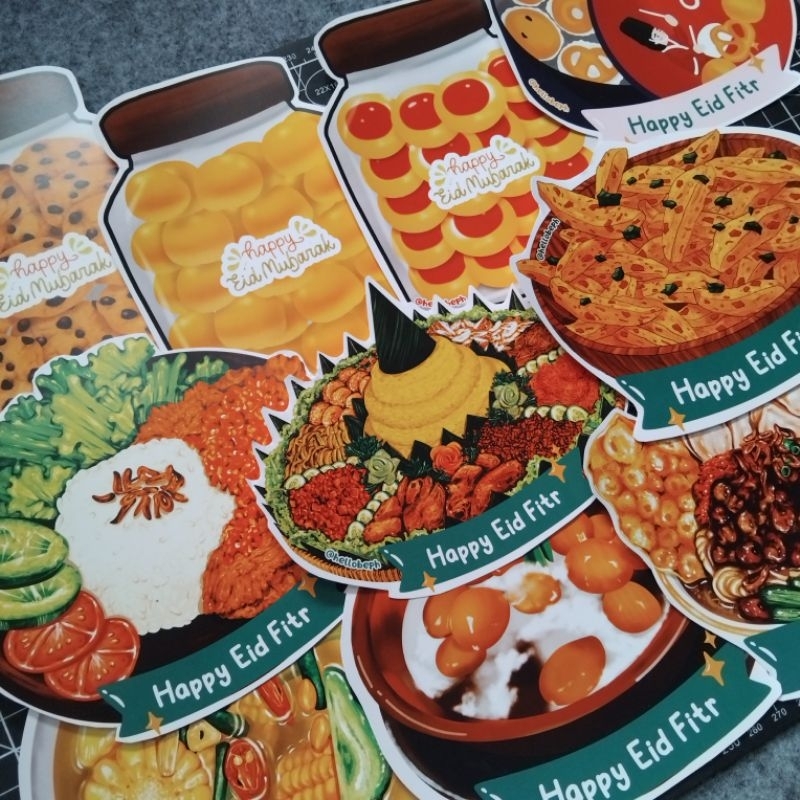 

(isi 5-11pcs) Amplop lebaran unik gambar 3D makanan nusantara