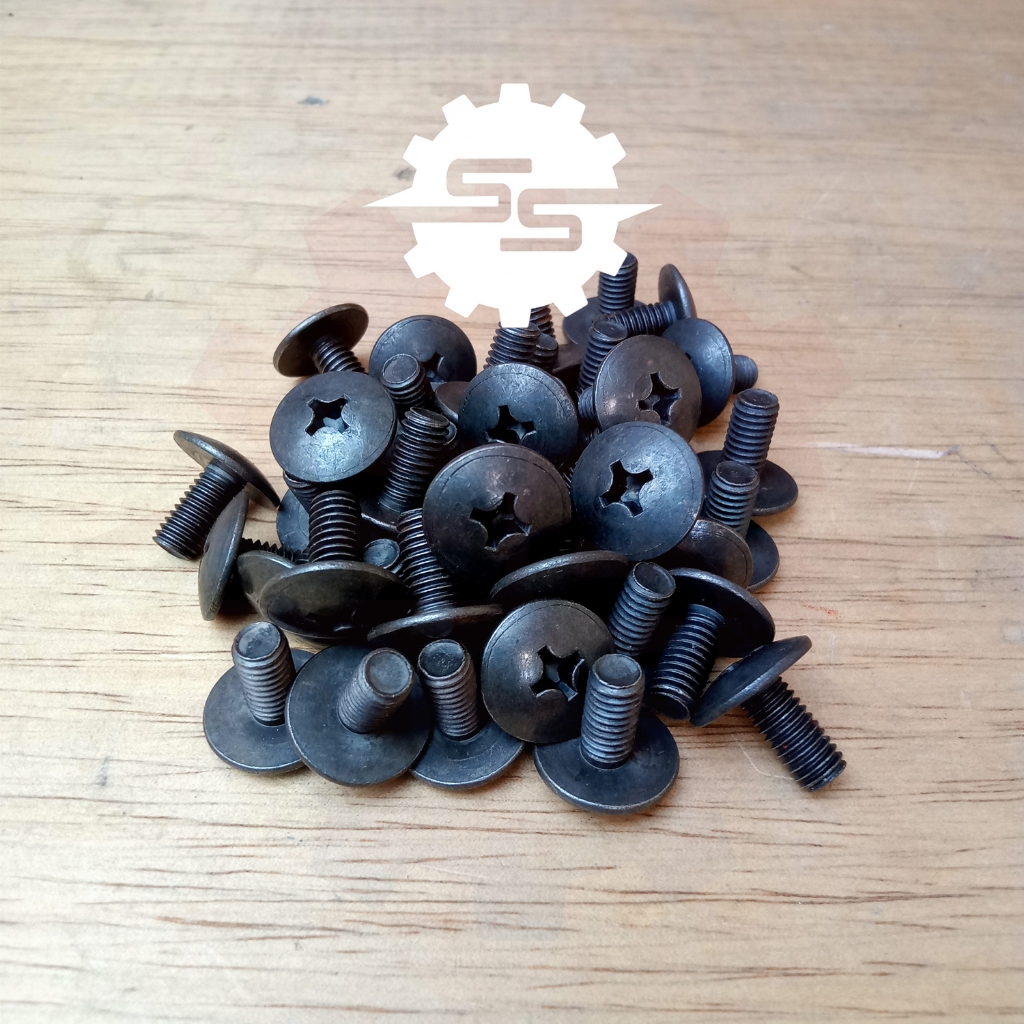Baut Body M6 x 12 Hitam / Baut Body 6x12 Hitam (perpcs)