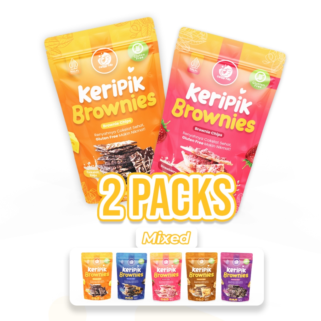 

2 PACKS! - [Gluten Free] Canggi Fully Keripik Brownies Kering 60g (BISA MIX VARIAN)