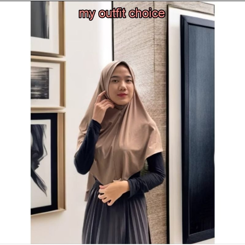 KERUDUNG JILBAB KHIMAR HIJAB KAYLA ((SIZE L)) SYAR'I BAHAN JERSEY ZOYA PREMIUM SYRIA TANPA PET