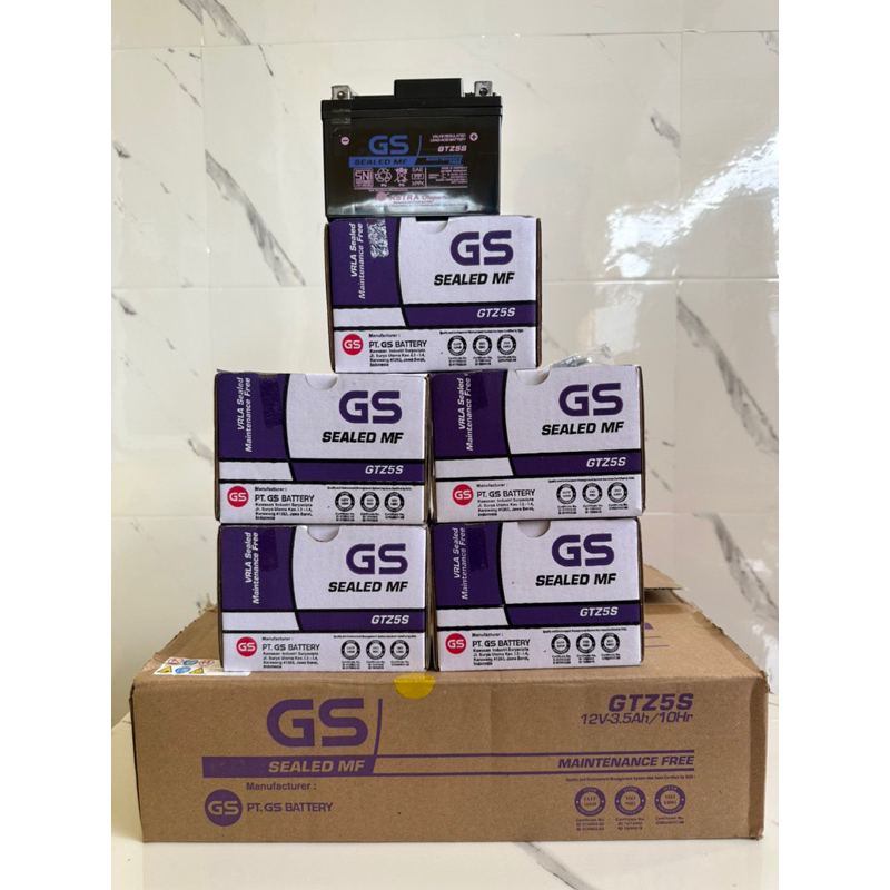 PERDUS AKI GTZ5S GS ASTRA ACCU KERING BEAT FI VARIO SCOOPY ORIGINAL 1 DUS ISI 10 PCS