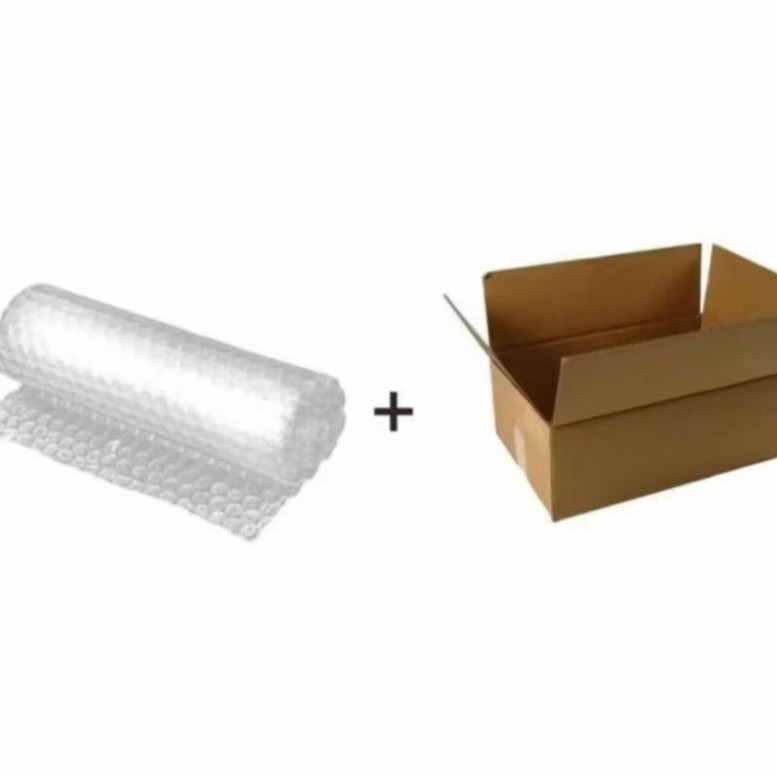 

Packing tambahan kardus dan bubble wrap