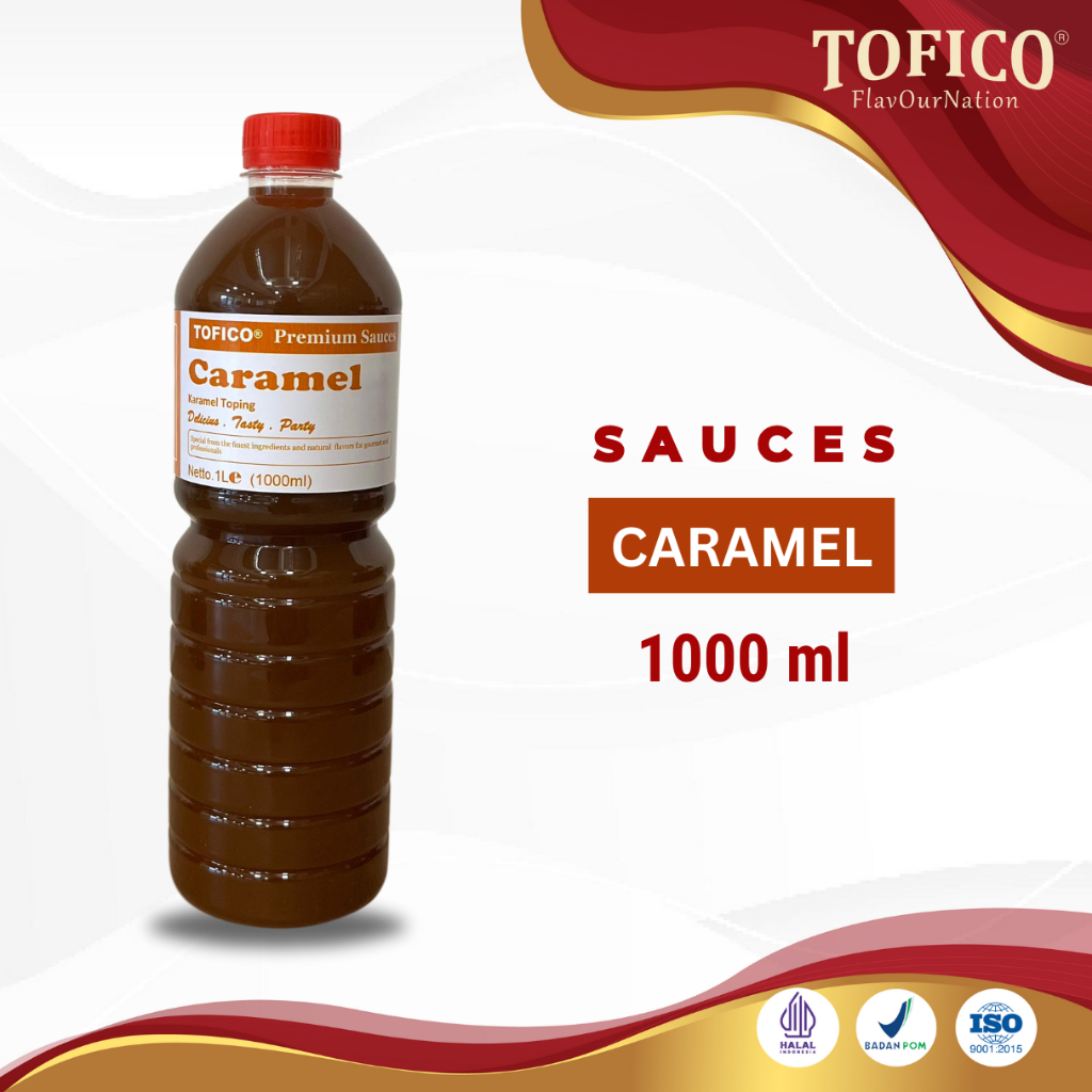 

Caramel Sauces Tofico / Karamel Saus Premium 1 Liter / Tofico Syrup Official