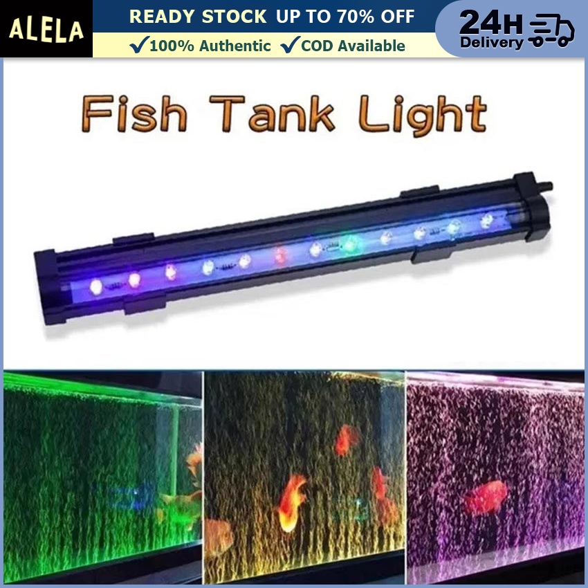 Lampu Celup Aquarium Dekorasi Aquascape Tahan Air LED Lampu Gelembung Aerator Oksigen Udara Aquarium