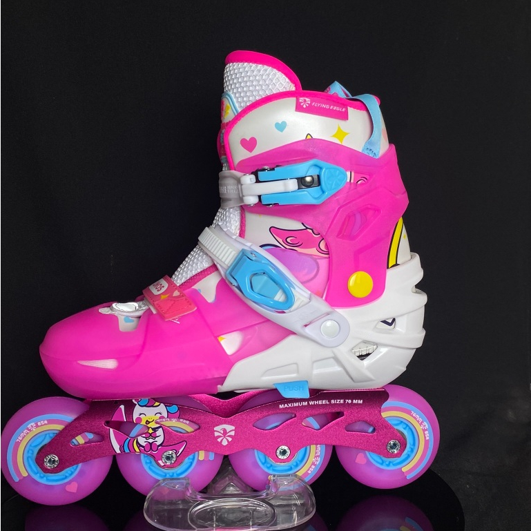 Sepatu Roda Flying Eagle Anak L6 Lumos Pink