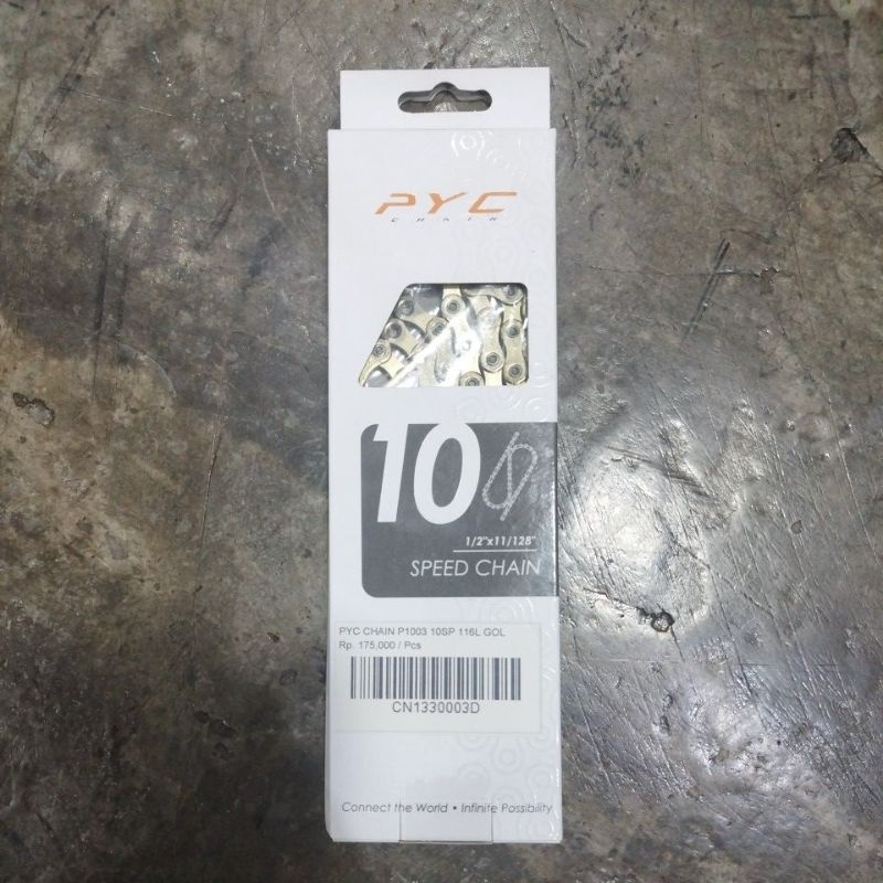 Rantai Sepeda PYC 10speed Gold P1003