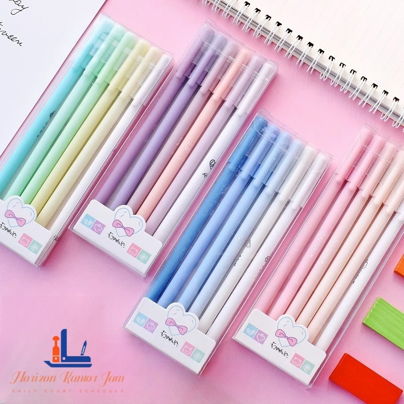 

Set 6 Pcs Pulpen Gel Warna Morandi Dalam Kemasan Kotak Alat Tulis Siswa Pulpen Ujian 0,5mm Warna Morandi