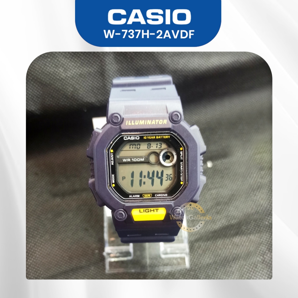 Jam Tangan Casio General Digital Man W-737H-2AVDF / W-737H-2AVDF / W-737H