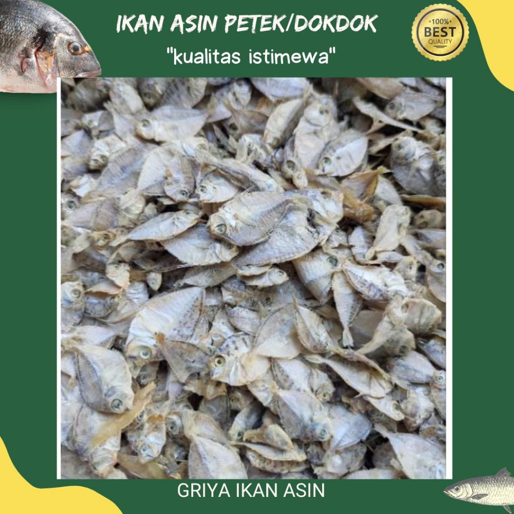 

Ikan asin petek / ikan asin dokdok gurih ukuran kecil sedang termurah