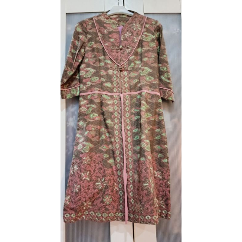 midi dress batik viscose