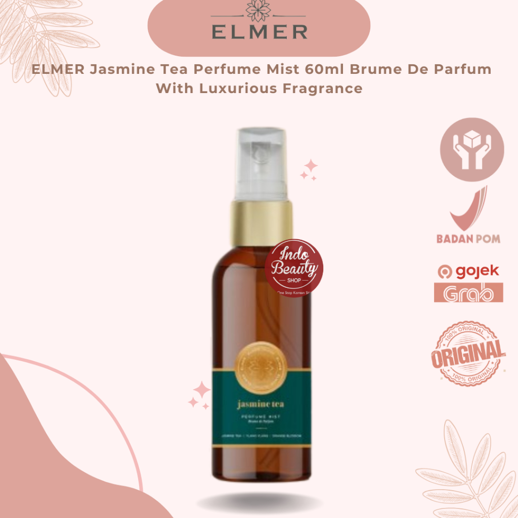 ELMER Jasmine Tea - Pear & Freesia Perfume Mist 60ml Brume De Parfum With Luxurious Fragrance