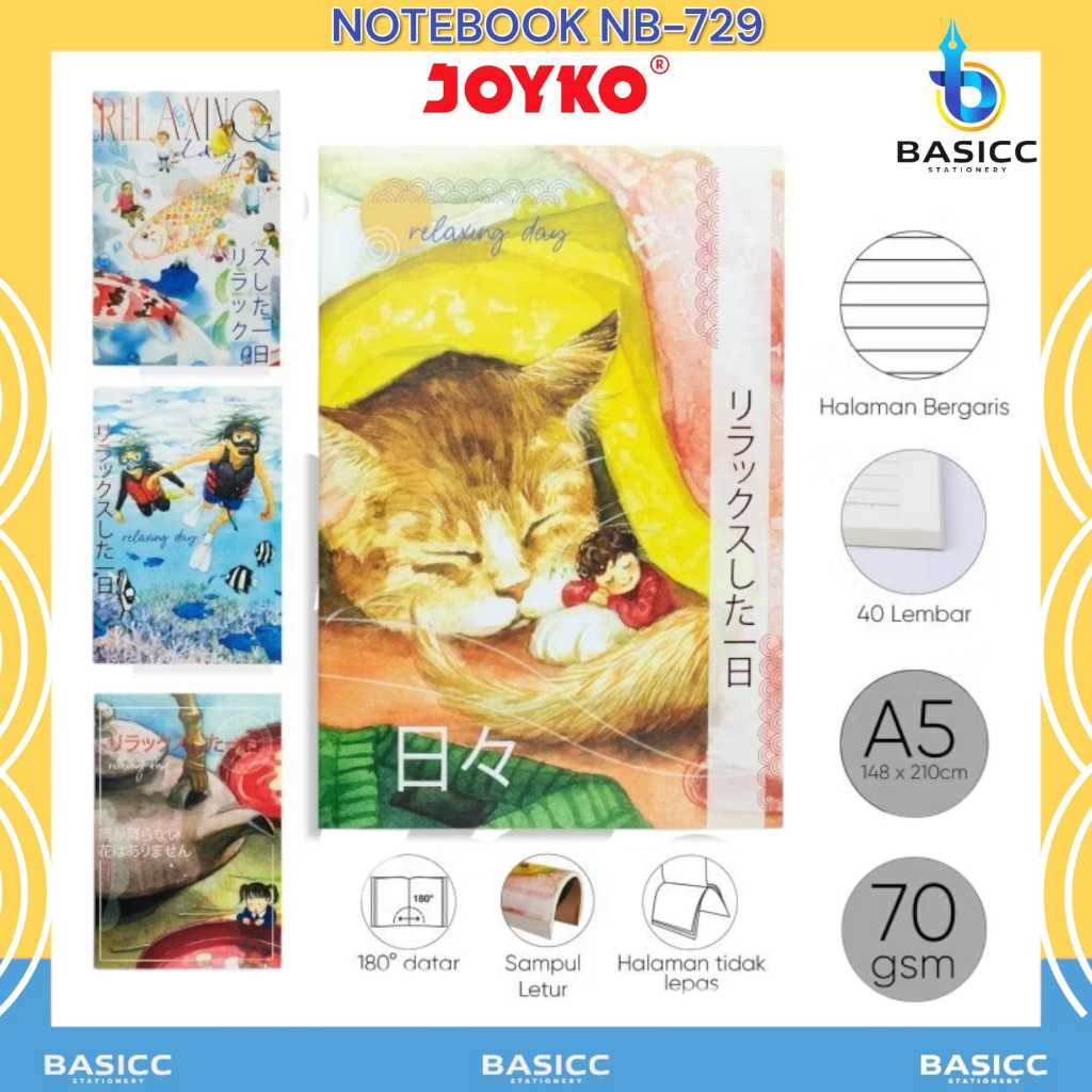 

Joyko Buku Tulis Catatan Bergaris A5 Ruled Notebook NB-729