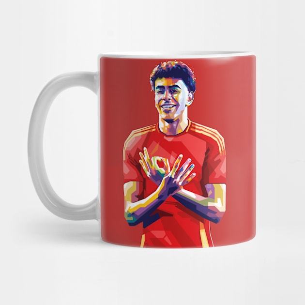 Mug Gelas | Hadiah | Hampers | Lamine Yamal wpap popart Lamine Yamal Mug